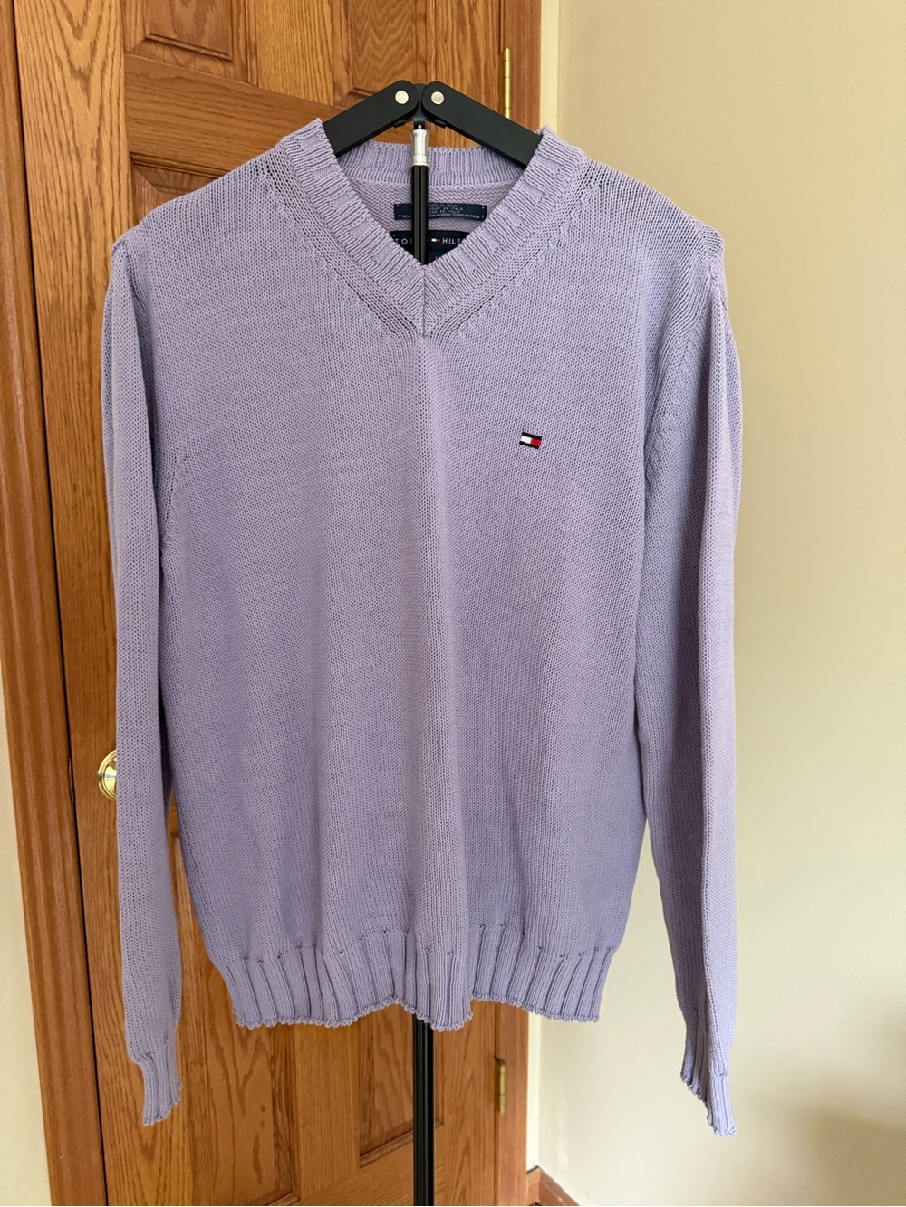 Tommy Hilfiger Women’s V-Neck Sweater in Lavender